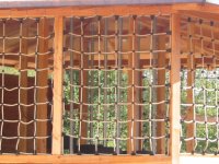 Kletternetz aus Ø 16 mm Herkulestau, # 350 mm Maschenweite mit Kugelknoten